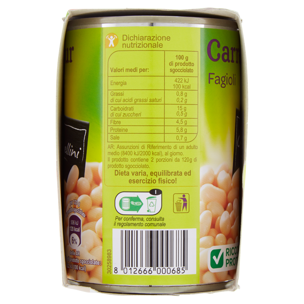 Carrefour Fagioli Cannellini 3 x 400 g