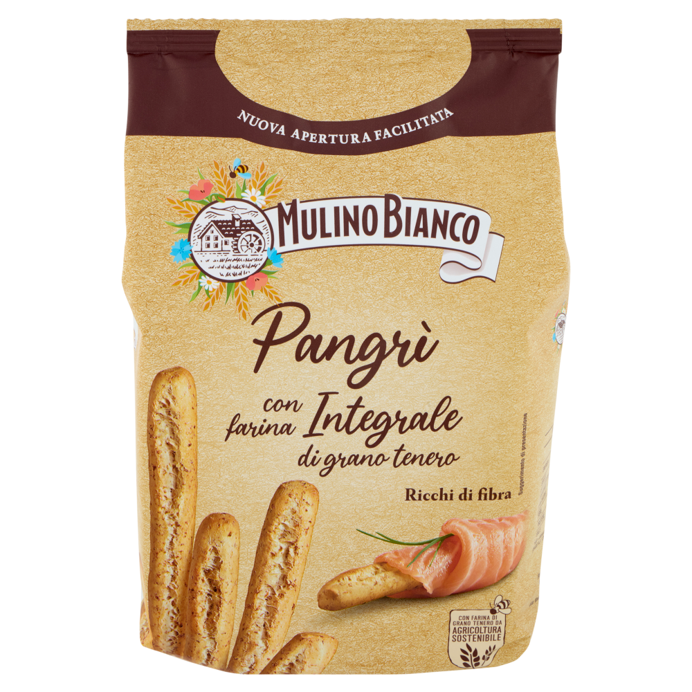 Mulino Bianco Pangrì Grissini Integrali con Nuova Apertura Facilitata 250g