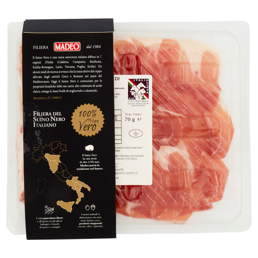 Madeo Prosciutto Crudo Suino Nero Italiano 70 g Carrefour