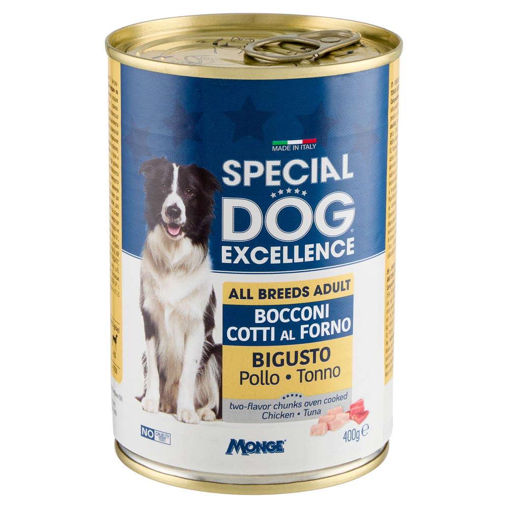 Special Dog Excellence All Breeds Adult Bocconi Cotti al Forno Bigusto Pollo Tonno 400 g