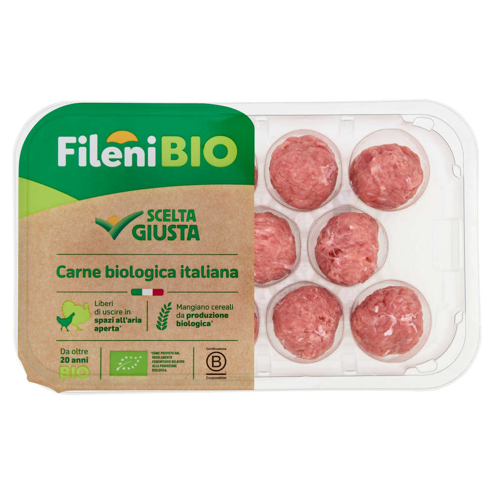 Fileni Bio Polpette di Pollo e Tacchino Biologiche 0,240 kg
