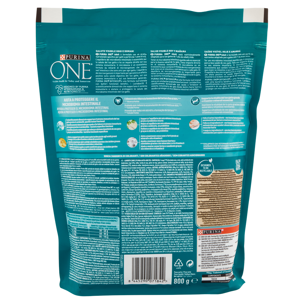PURINA ONE Adult Ricco in Pollo 800 g