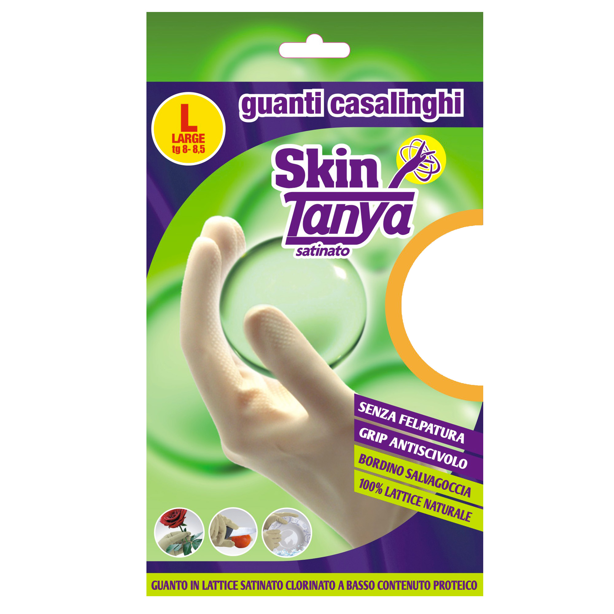 Carrefour Skin Tanya Guanti casalinghi Naturale Lattice