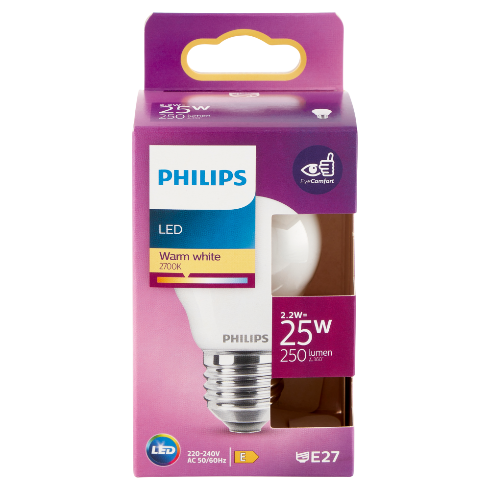 Philips Led sfera vetro 25W E27 2700K