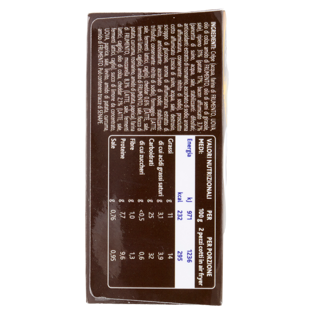 Sofficini Findus 4 Sofficini Patate, Bacon Con Cuore di Mozzarella e Cheddar 250 g