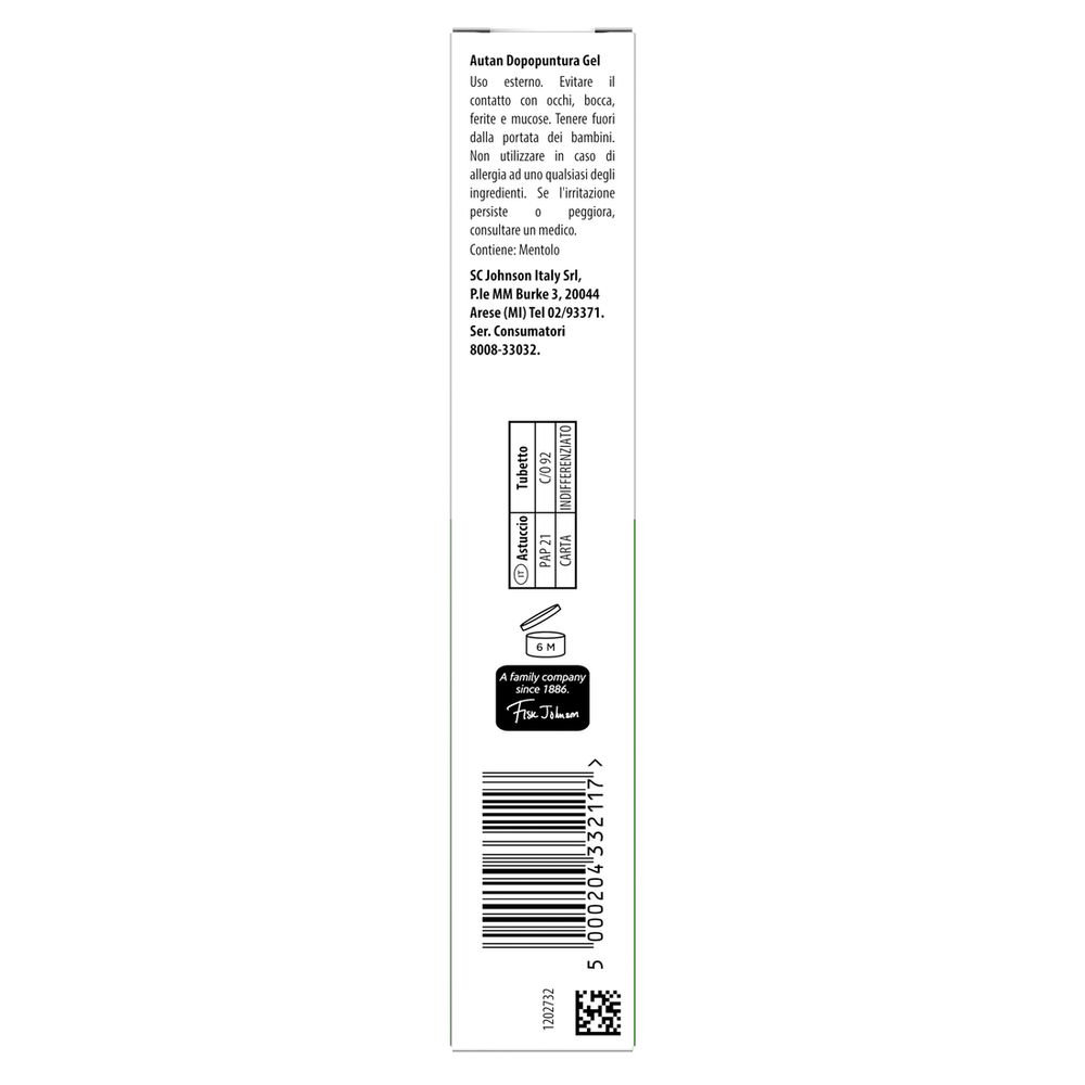 Autan Organic Dopopuntura Antizanzare, Meduse e Vespe, Gel per un Sollievo Immediato, Lenitivo e Rinfrescante, 1 Confezione da 20ml