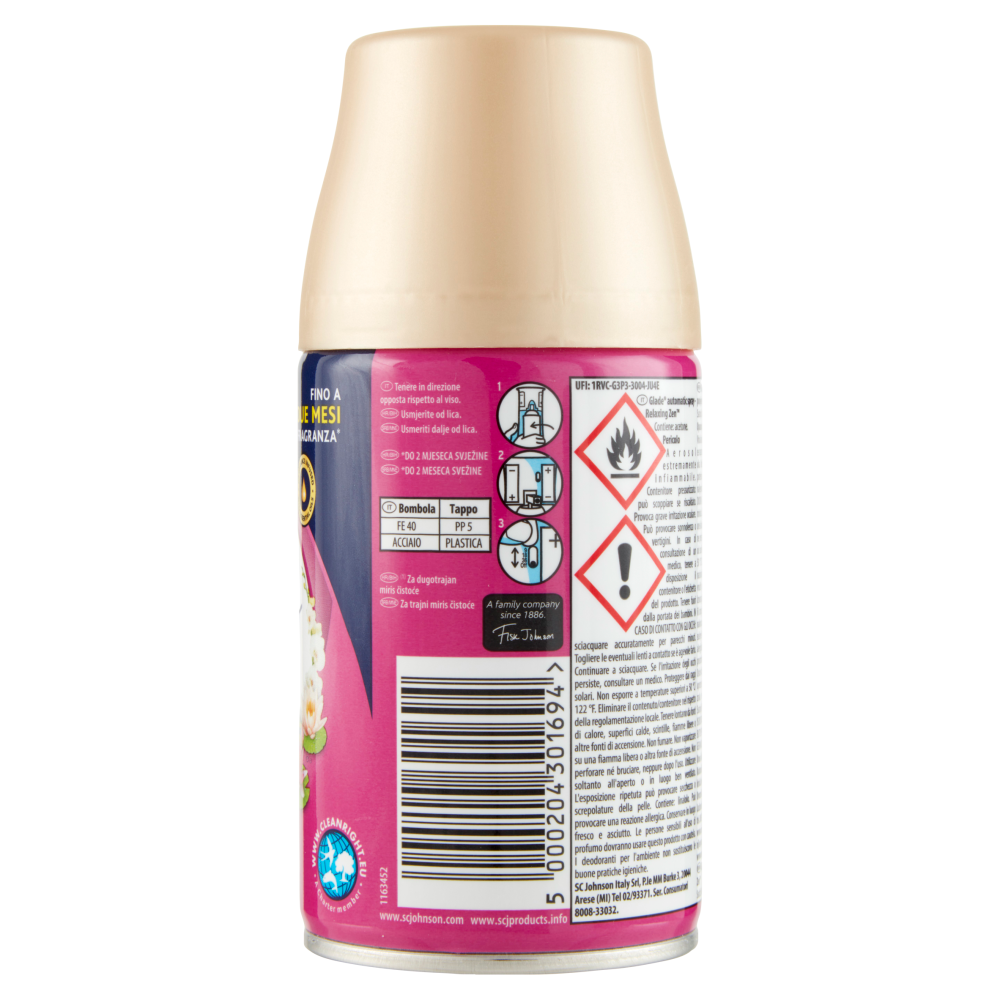 Glade Automatic Spray Ricarica, Profumatore per Ambienti, Fragranza  Relaxing Zen 269ml