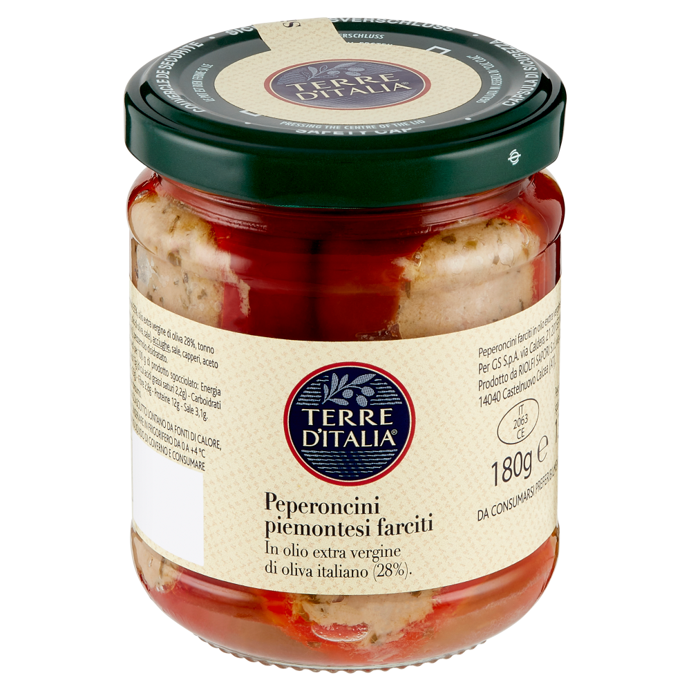 Terre d'Italia Peperoncini piemontesi farciti 180 g