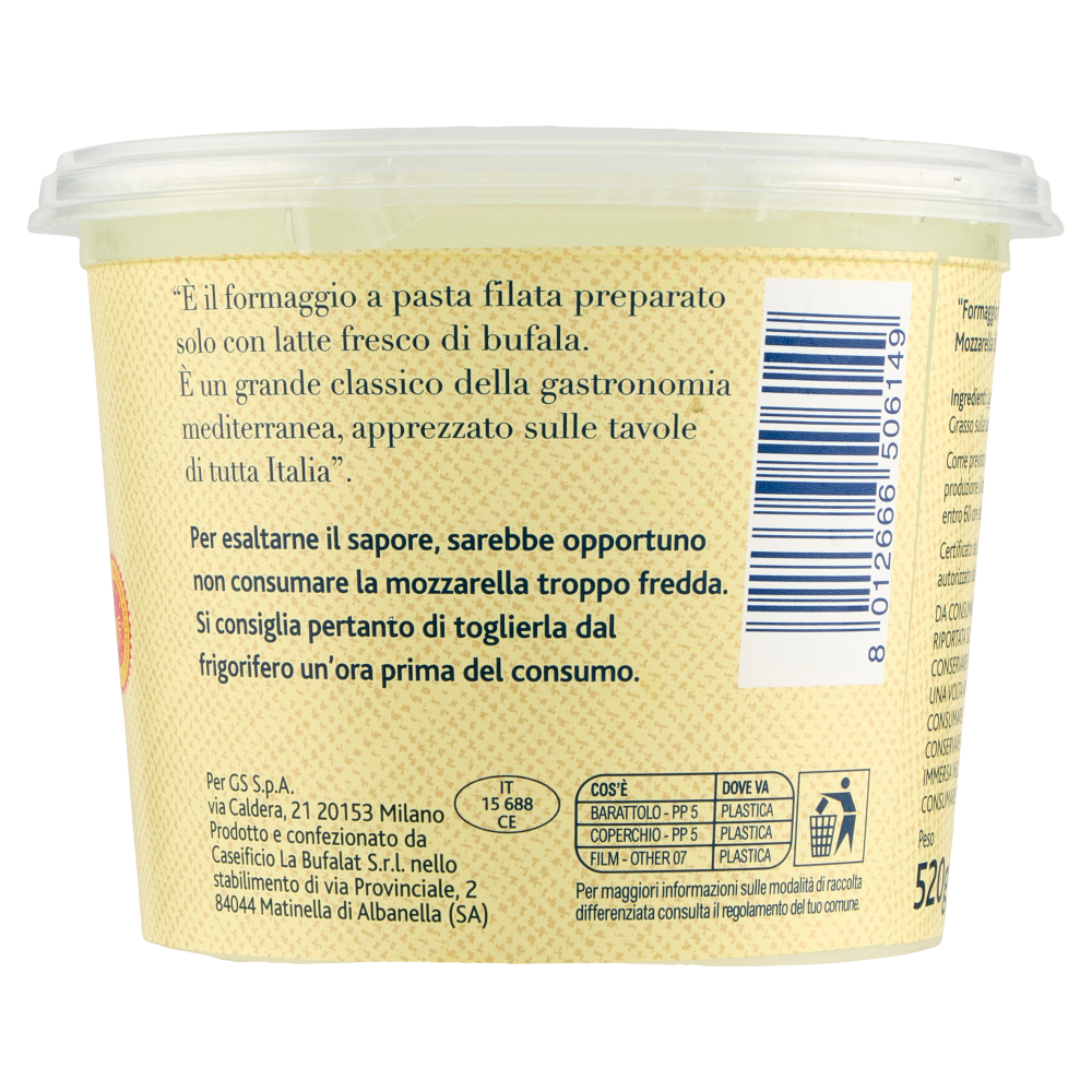 Terre d'Italia Mozzarella di bufala campana DOP 250 g