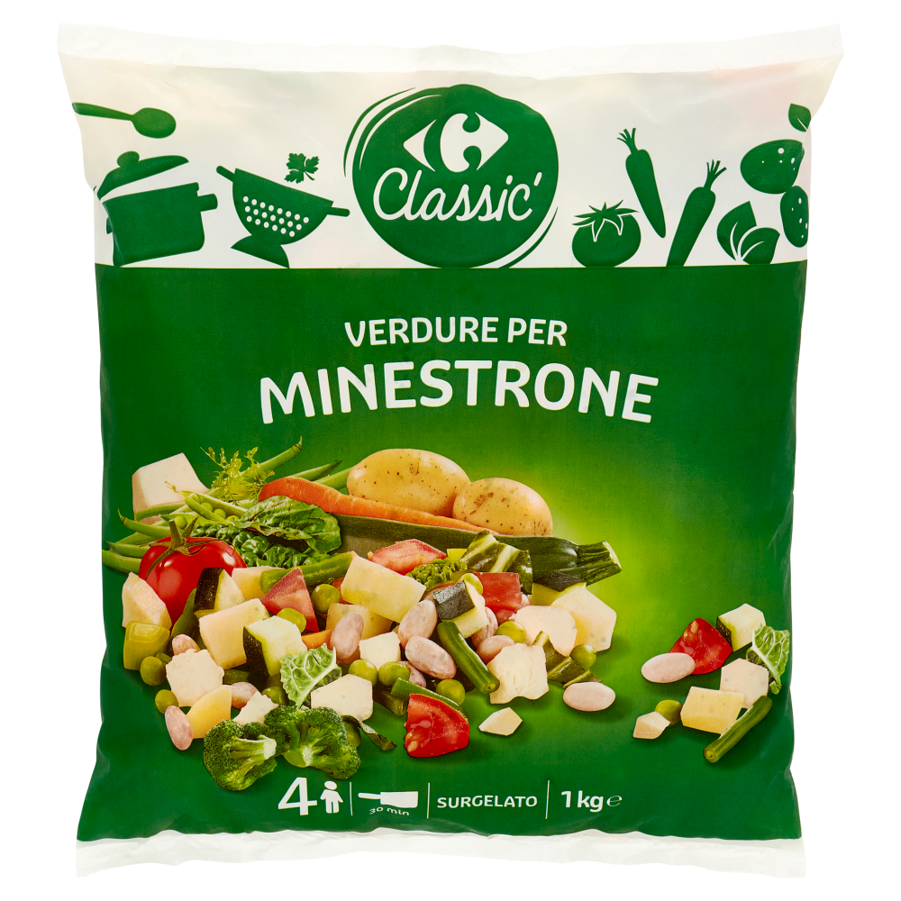 Carrefour Classic Verdure per Minestrone Surgelato 1 kg