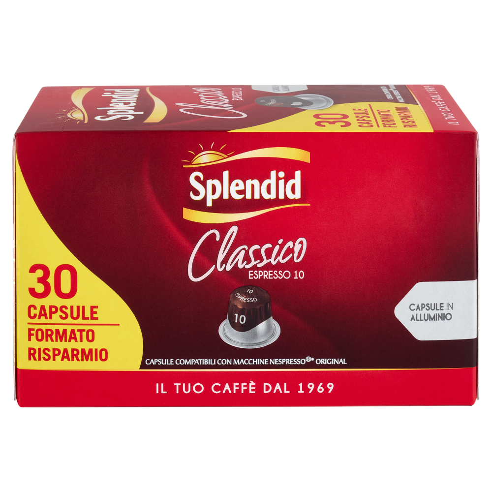 Splendid Classico 10 - 30 Capsule Caffè Compatibili con Macchine Nespresso*® Original 156g