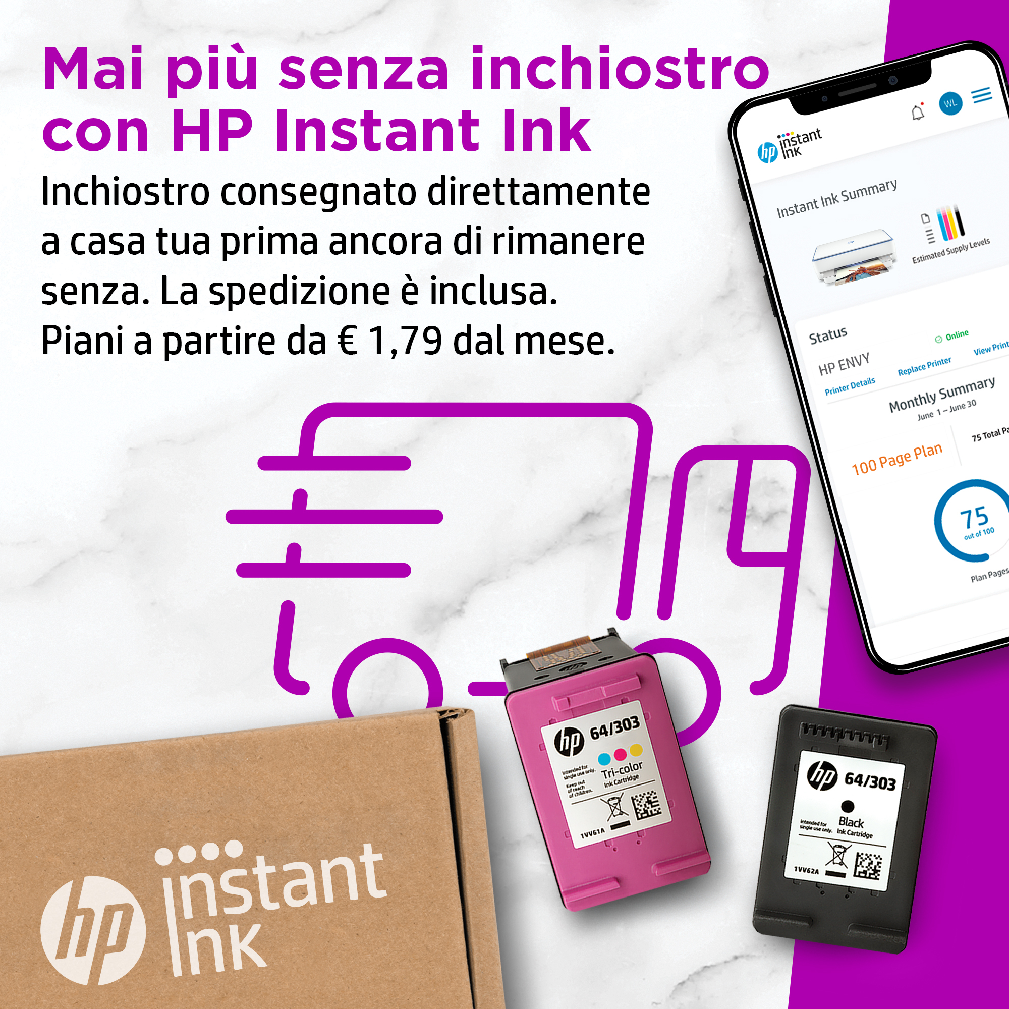 HP ENVY 6010e Wireless All-in-One Colore Stampante, Instant Ink; Fotocopiatrice, scanner