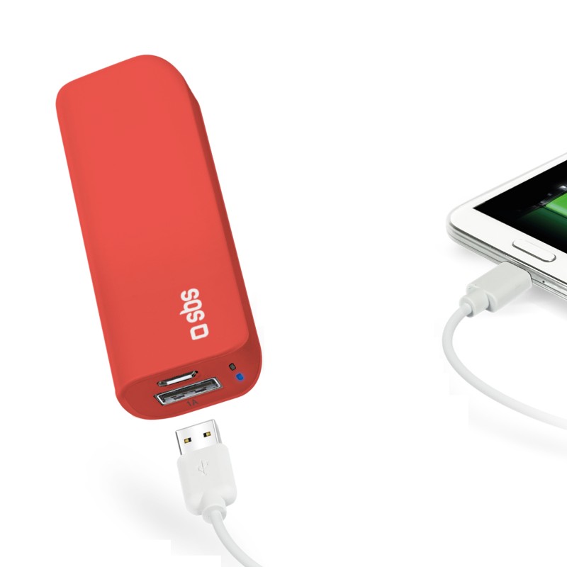 SBS TEBB30001UR batteria portatile Ioni di Litio 3000 mAh Rosso