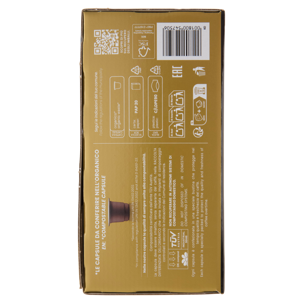 Caffè Vergnano 1882 Oro Capsule Compatibili Nespresso* 50 x 5 g