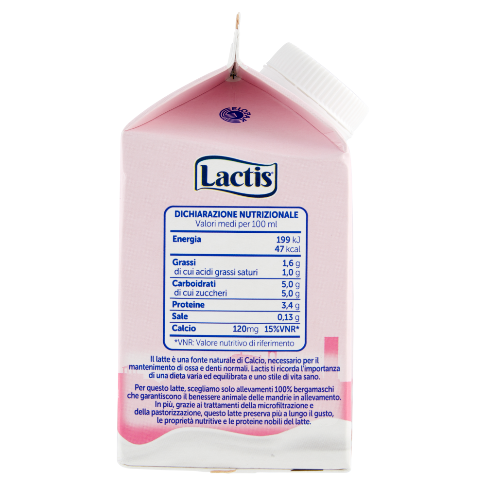 Lactis Latte Bergamasco Microfiltrato Pastorizzato A l'd&uuml;ra de Pi&ouml; Parzialmente Scremato 500 ml