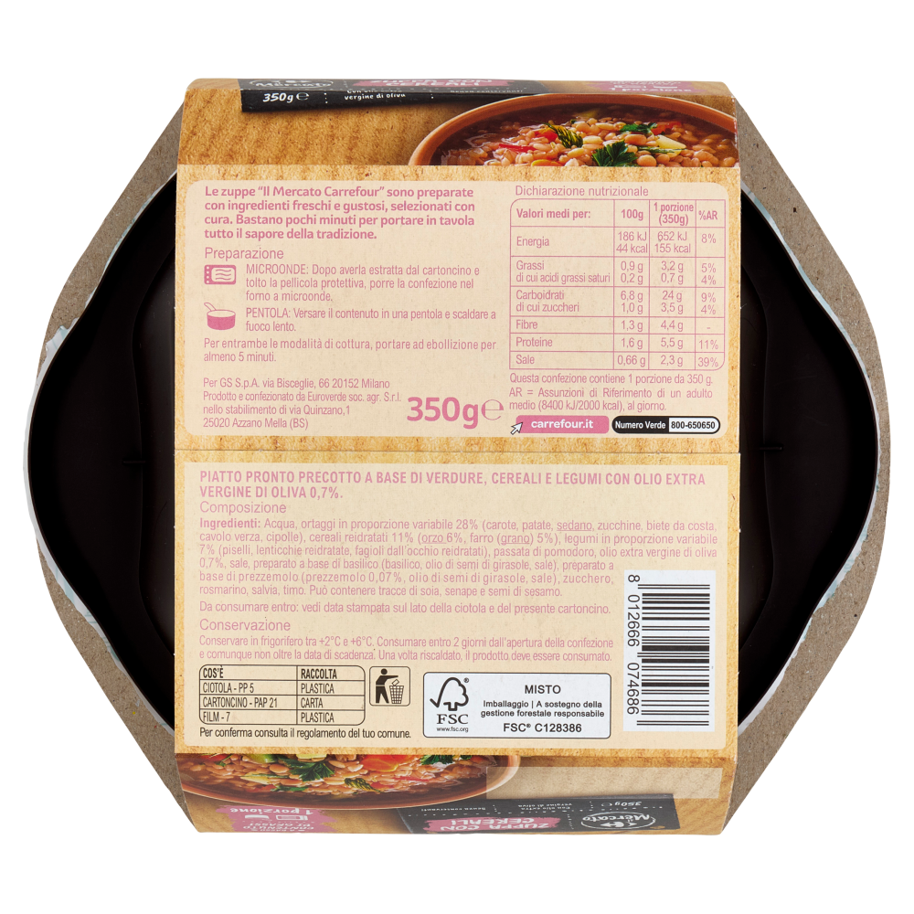 Carrefour il Mercato Zuppa con Cereali 350 g