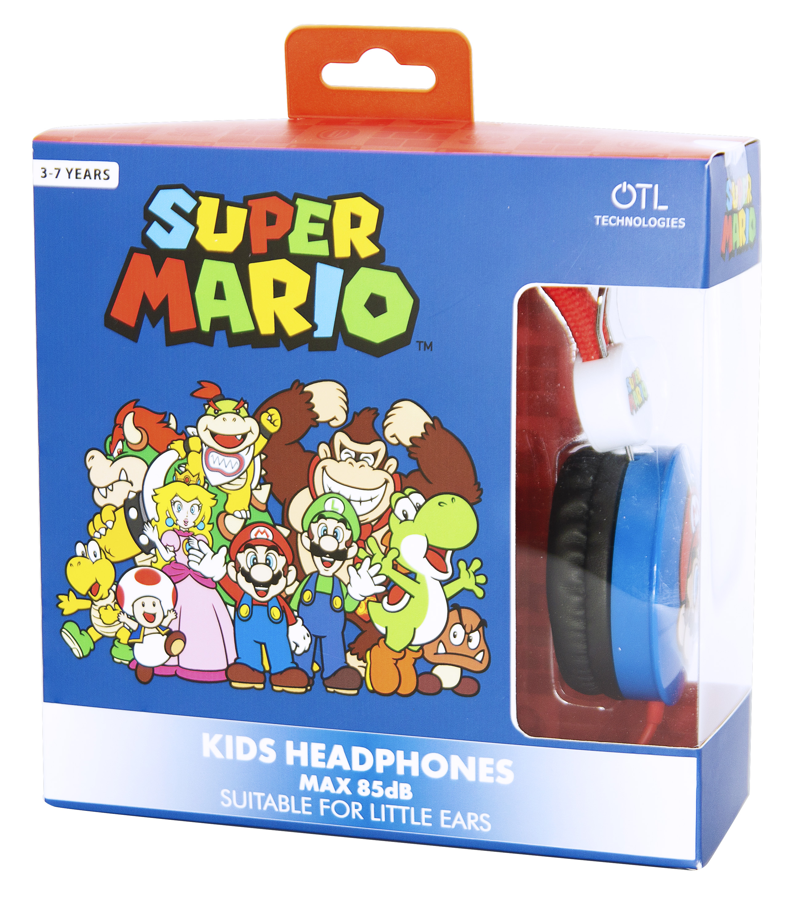 OTL Technologies Super Mario Cuffie Cablato A Padiglione MUSICA Nero, Blu, Rosso, Bianco