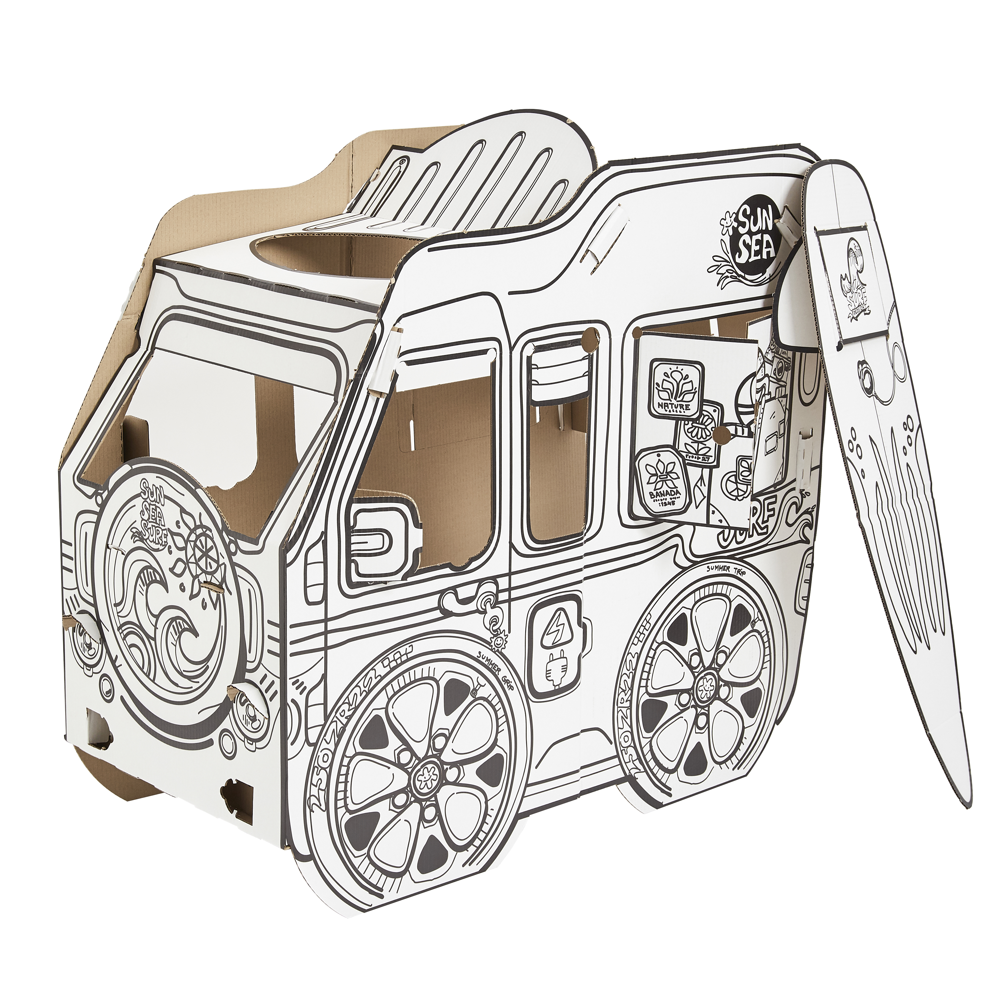 Carrefour Van in cartone XXL da colorare