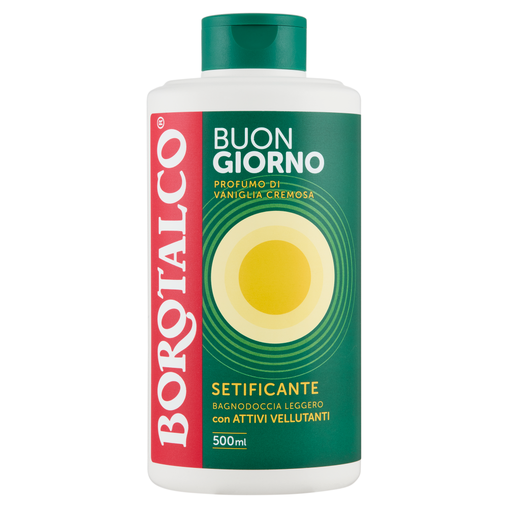 Borotalco Buongiorno Profumo di Vaniglia Cremosa Setificante Bagnodoccia Leggero 500 ml
