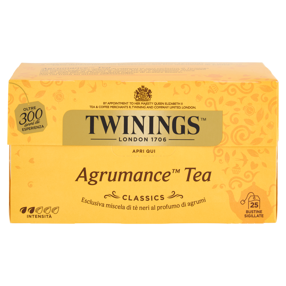 Twinings Agrumance Tea Tè Nero al profumo di agrumi 25 filtri The 50 g