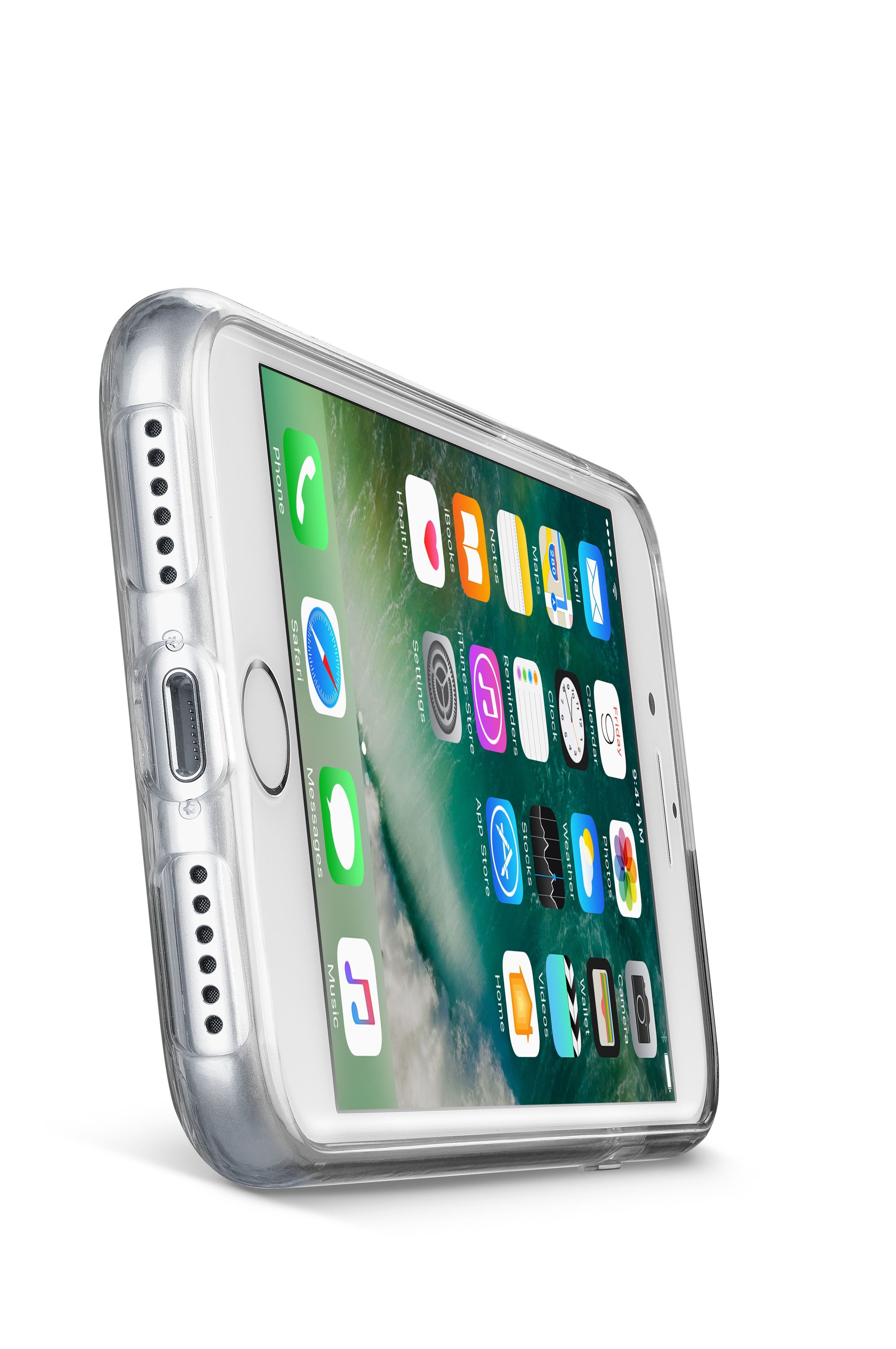 Cellularline Clear Strong - iPhone SE (2022) / SE (2020) / 8 / 7 Custodia rigida con bordi in gomma