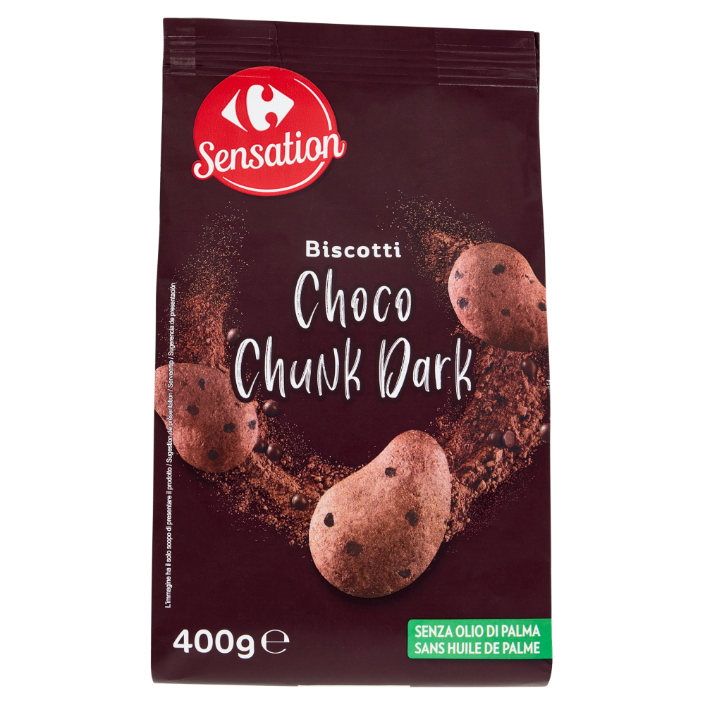 Carrefour Sensat Biscotti Choco Chunk Dark 400 g