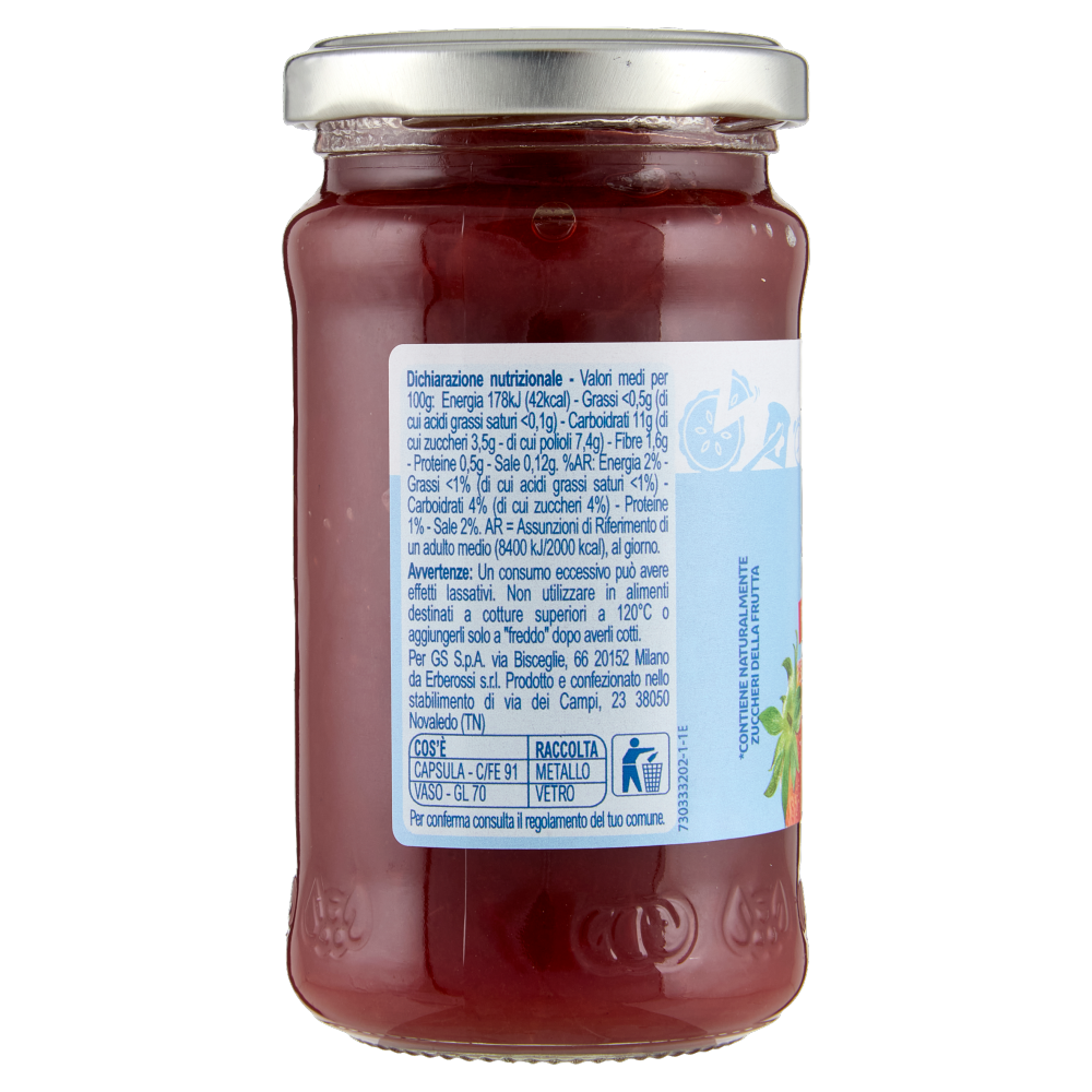 Carrefour Classic Senza Zuccheri Aggiunti* Fragola 220 g