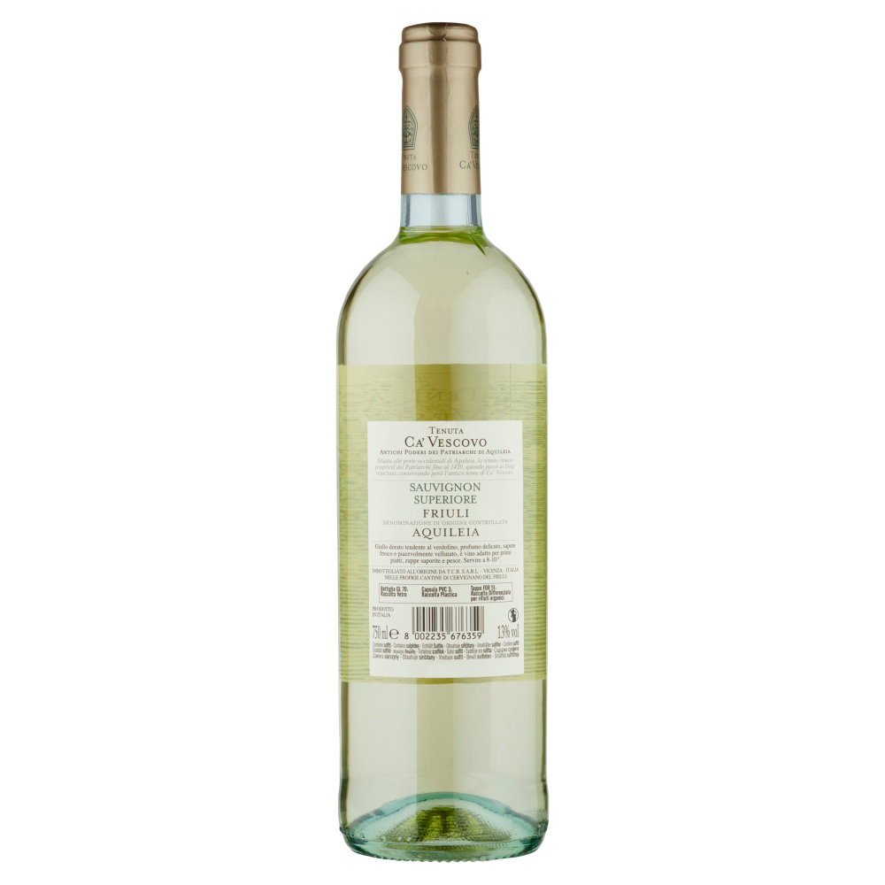 Tenuta Ca' Vescovo Sauvignon Superiore Friuli DOC Aquileia 750 ml
