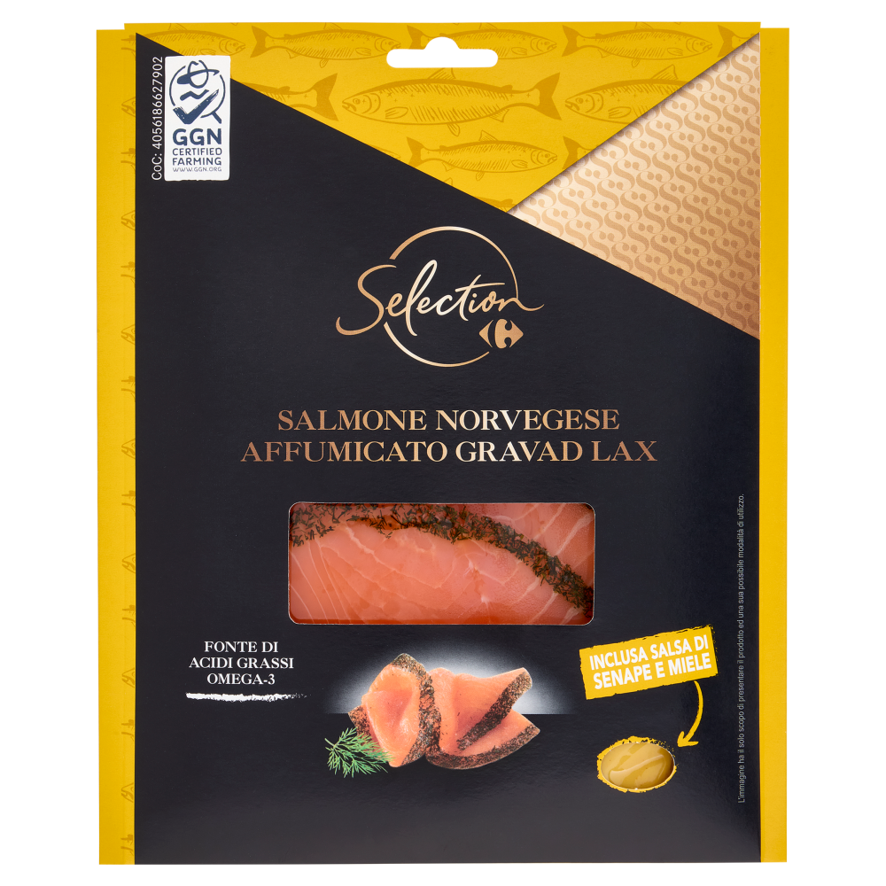 Carrefour Selection Salmone Norvegese Affumicato Gravad Lax 100 g