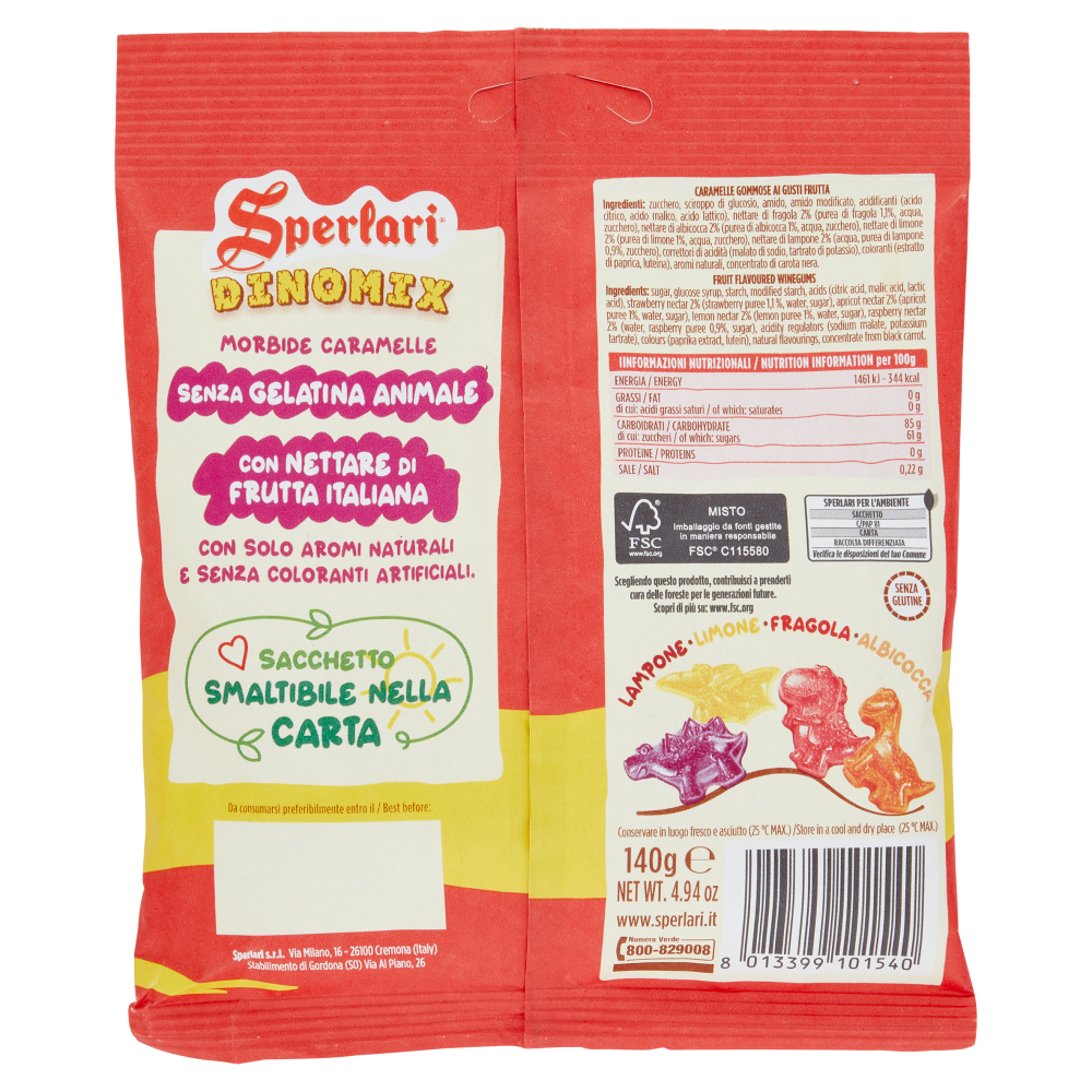 Sperlari Dinomix Caramelle Morbidelle Frizz 140 g