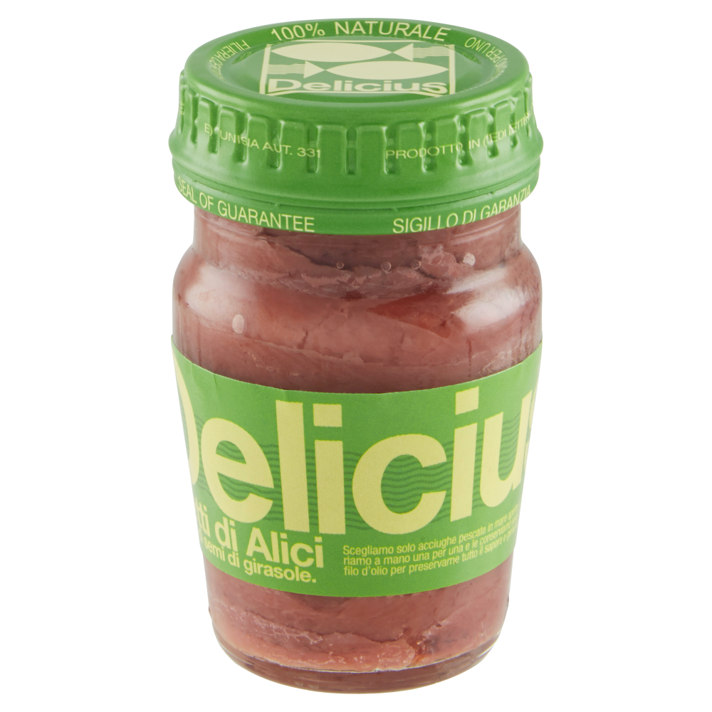 Delicius Filetti di Alici in olio di semi di girasole 80 g