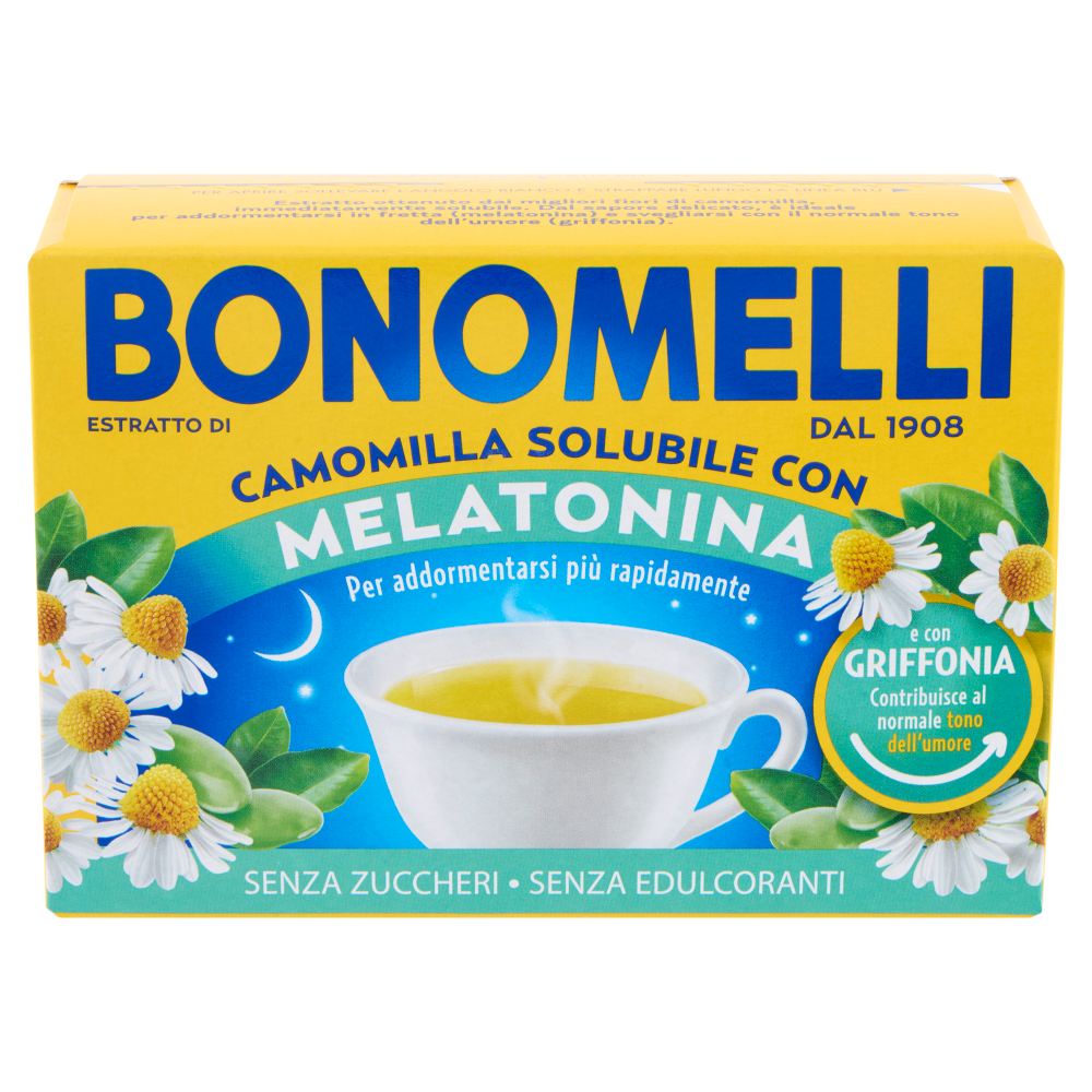Bonomelli Estratto di Camomilla Solubile Melatonina e con Griffonia bustine 16 x 4,5 g