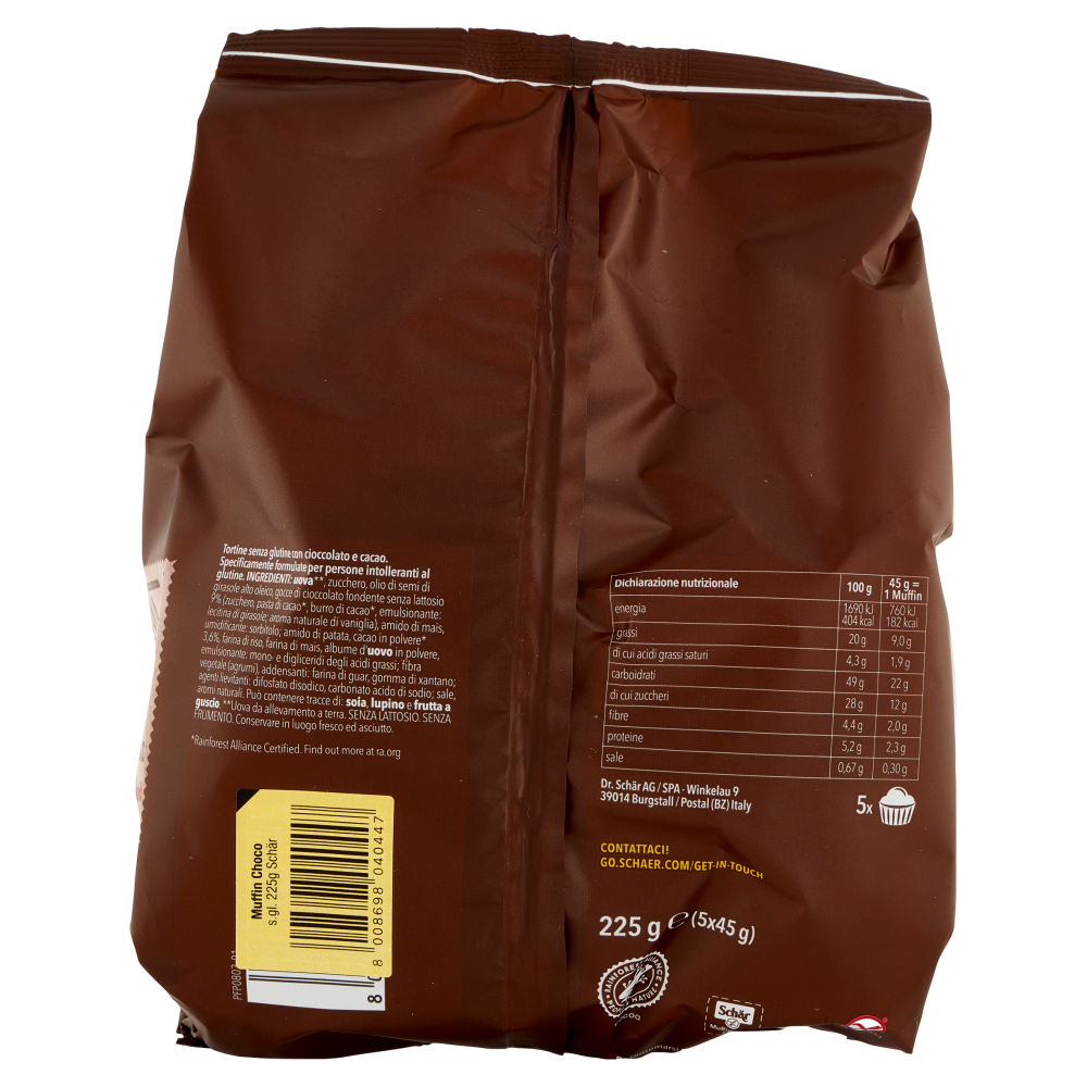 Sch&auml;r Muffin Choco 5 Monoporzioni 5 x 45 g