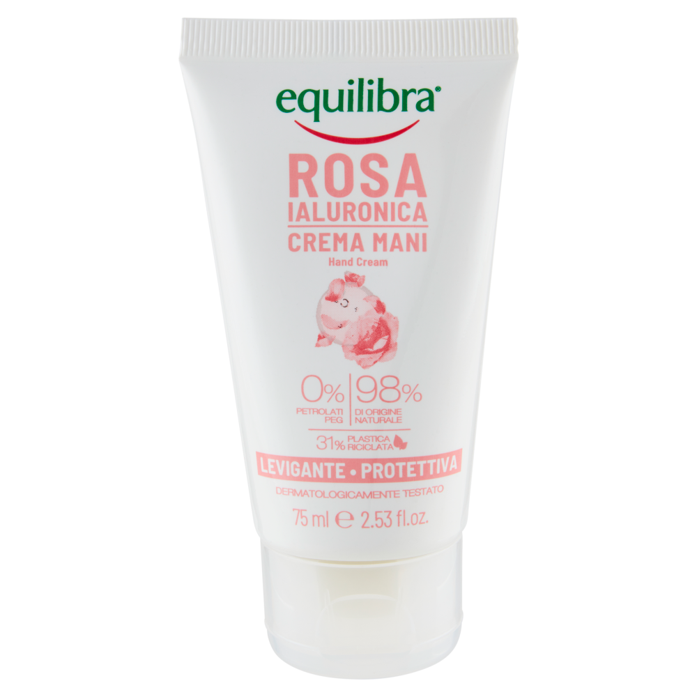 equilibra Rosa Ialuronica Crema Mani Levigante - Protettiva 75 ml