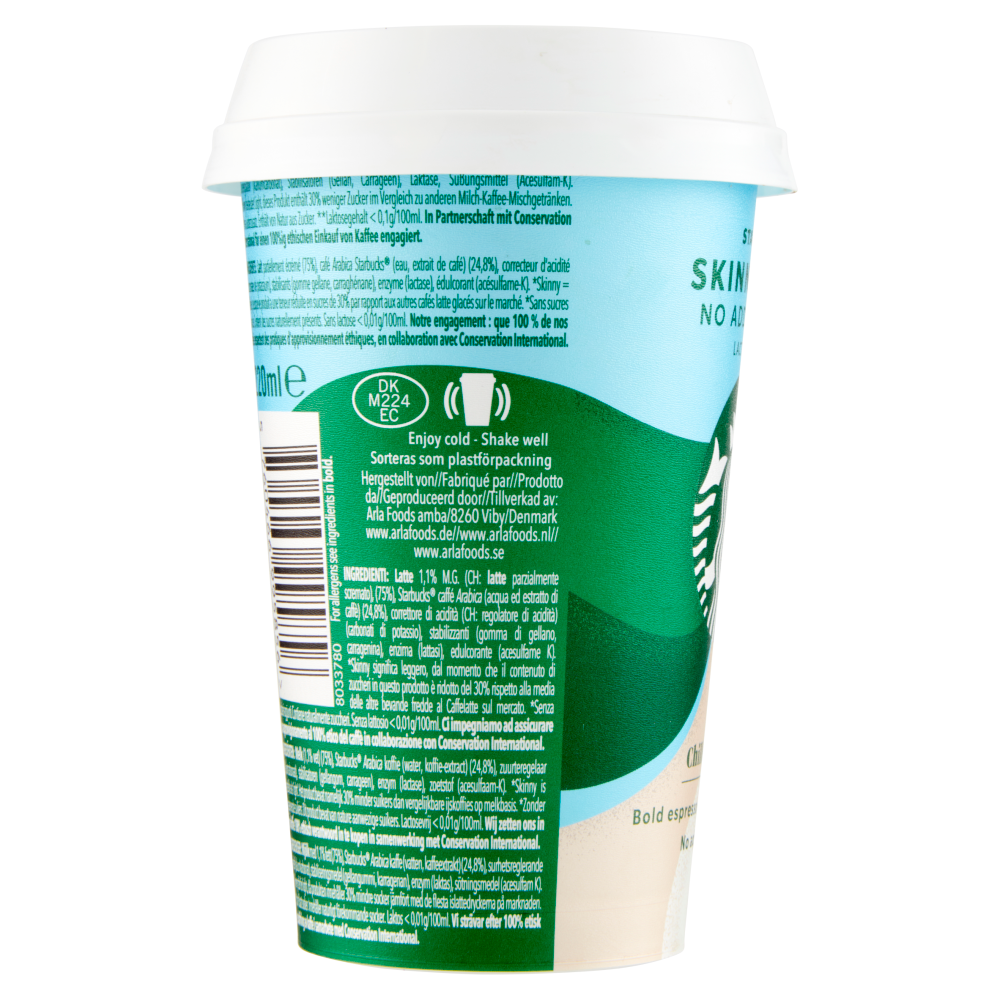 Starbucks Skinny Latte No Added Sugar* 220 ml