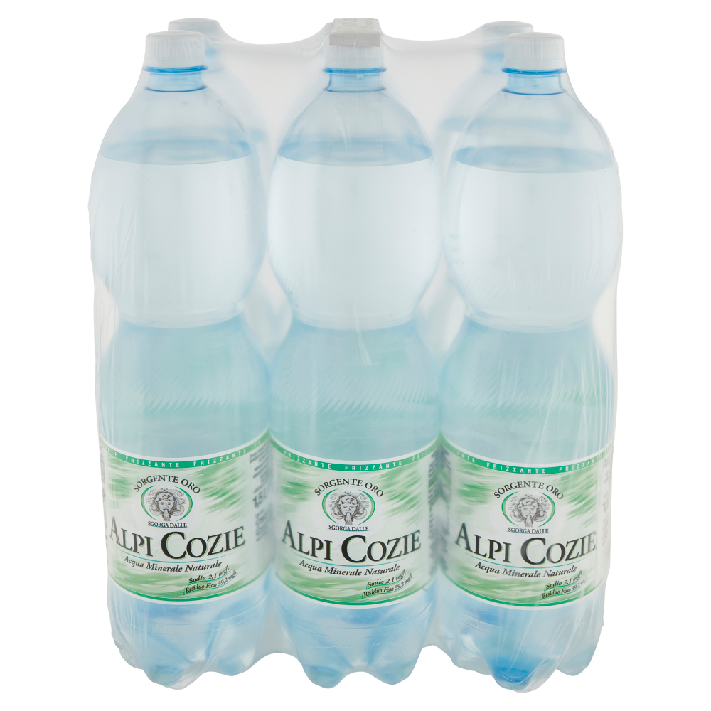 Alpi Cozie Sorgente Oro Frizzante 6 x 1,5 L