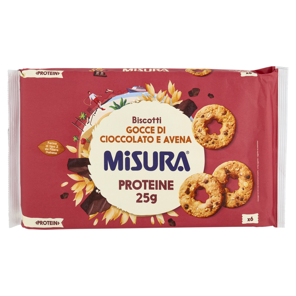 Misura Protein Biscotti Gocce di Cioccolato e Avena 260 g