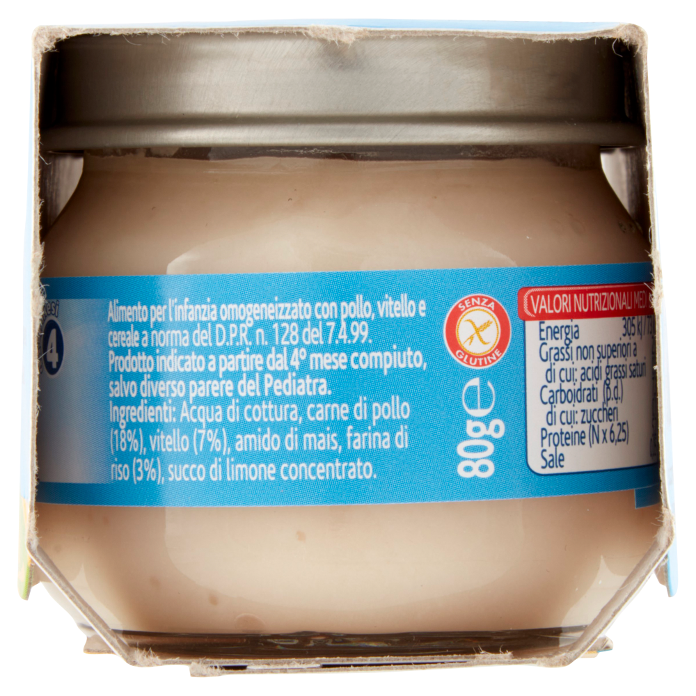 nipiol pollo e vitello omogeneizzato con carne e cereale 2 x 80 g