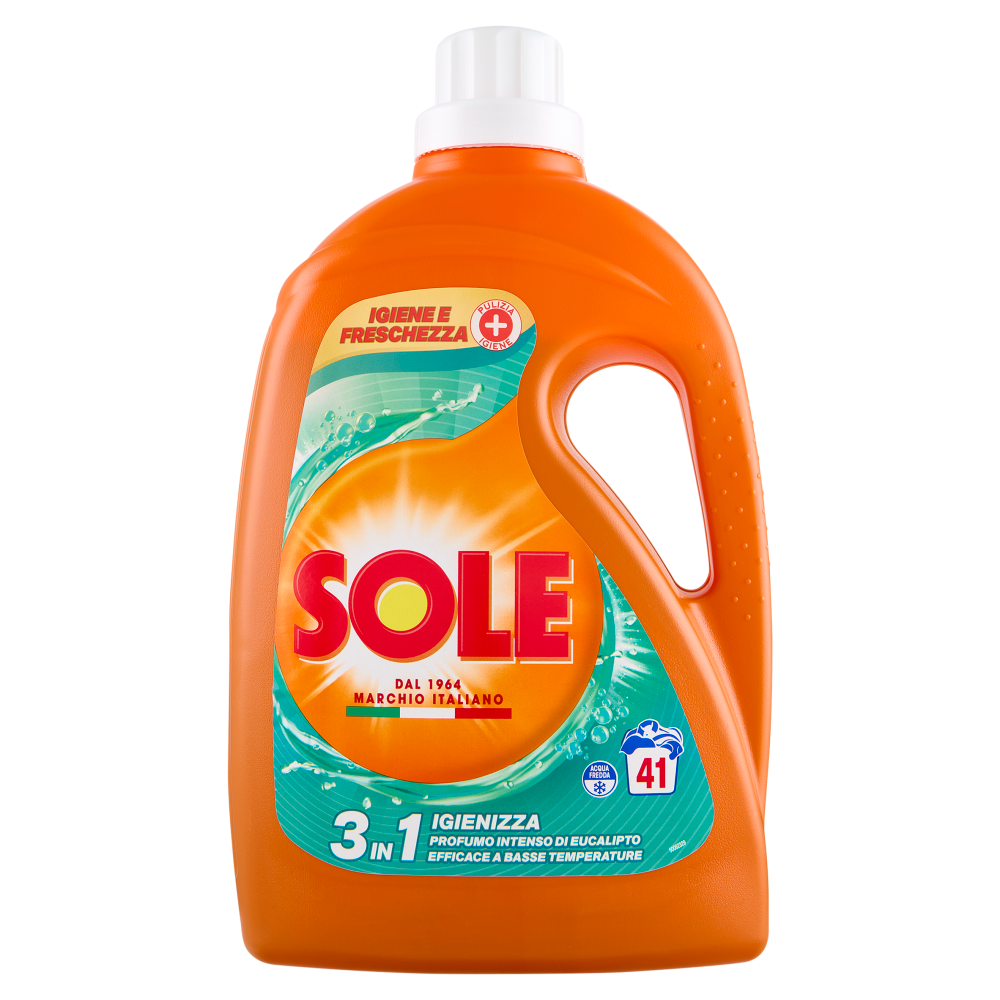 Sole Detersivo lavatrice Igiene e Freschezza 41 lavaggi 1,845 L