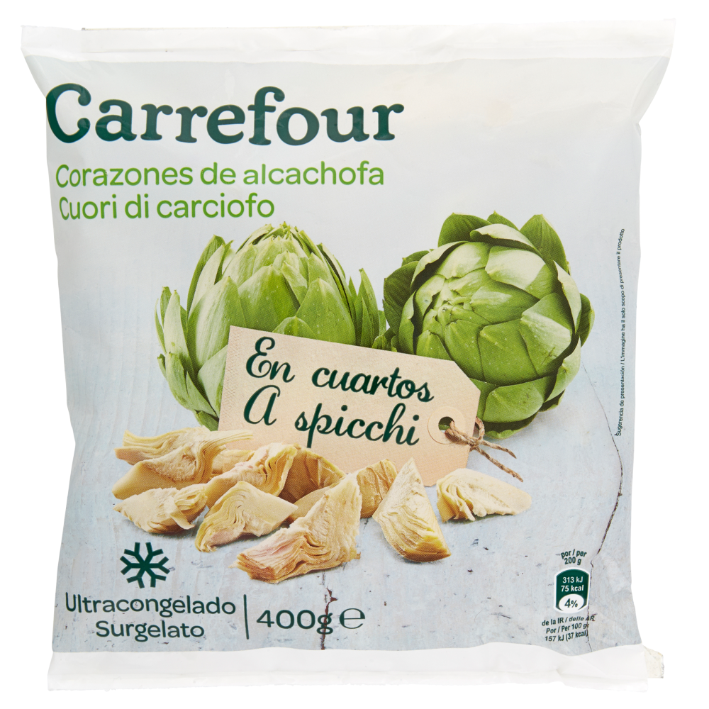 Carrefour Cuori di carciofo a spicchi Surgelato 400 g