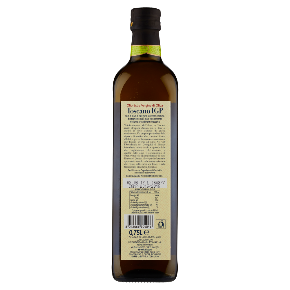 Terre d'Italia Olio Extra Vergine di Oliva Toscano IGP 0,75 L