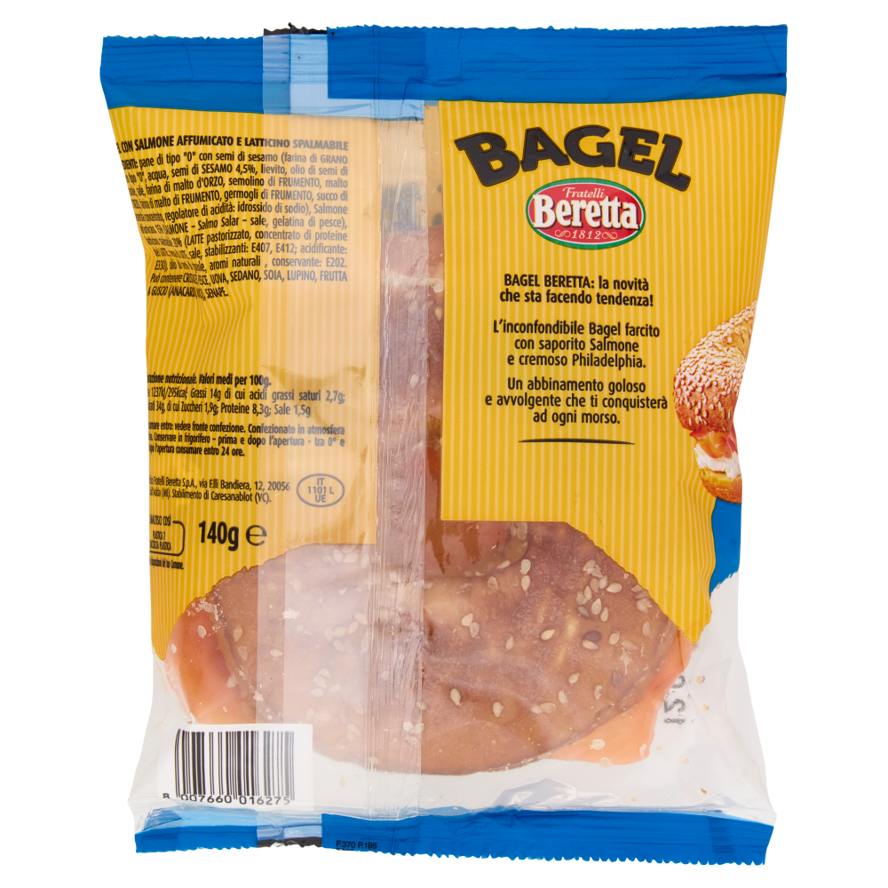 Fratelli Beretta Bagel Salmone e Philadelphia 140 g