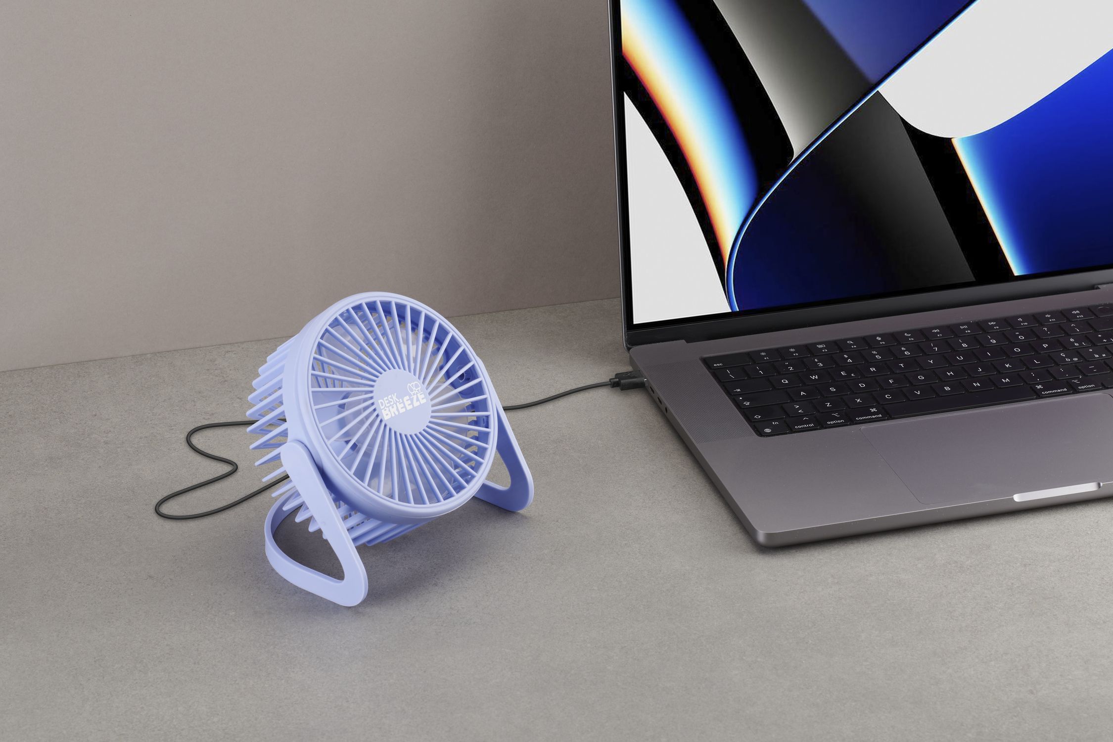 Tech Pop Desk Breeze Ventilatore portatile con cavo usb integrato