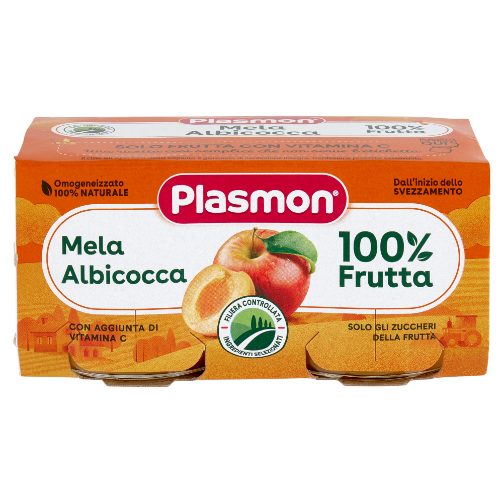 Plasmon Omogeneizzato Mela Albicocca 2 x 80 g