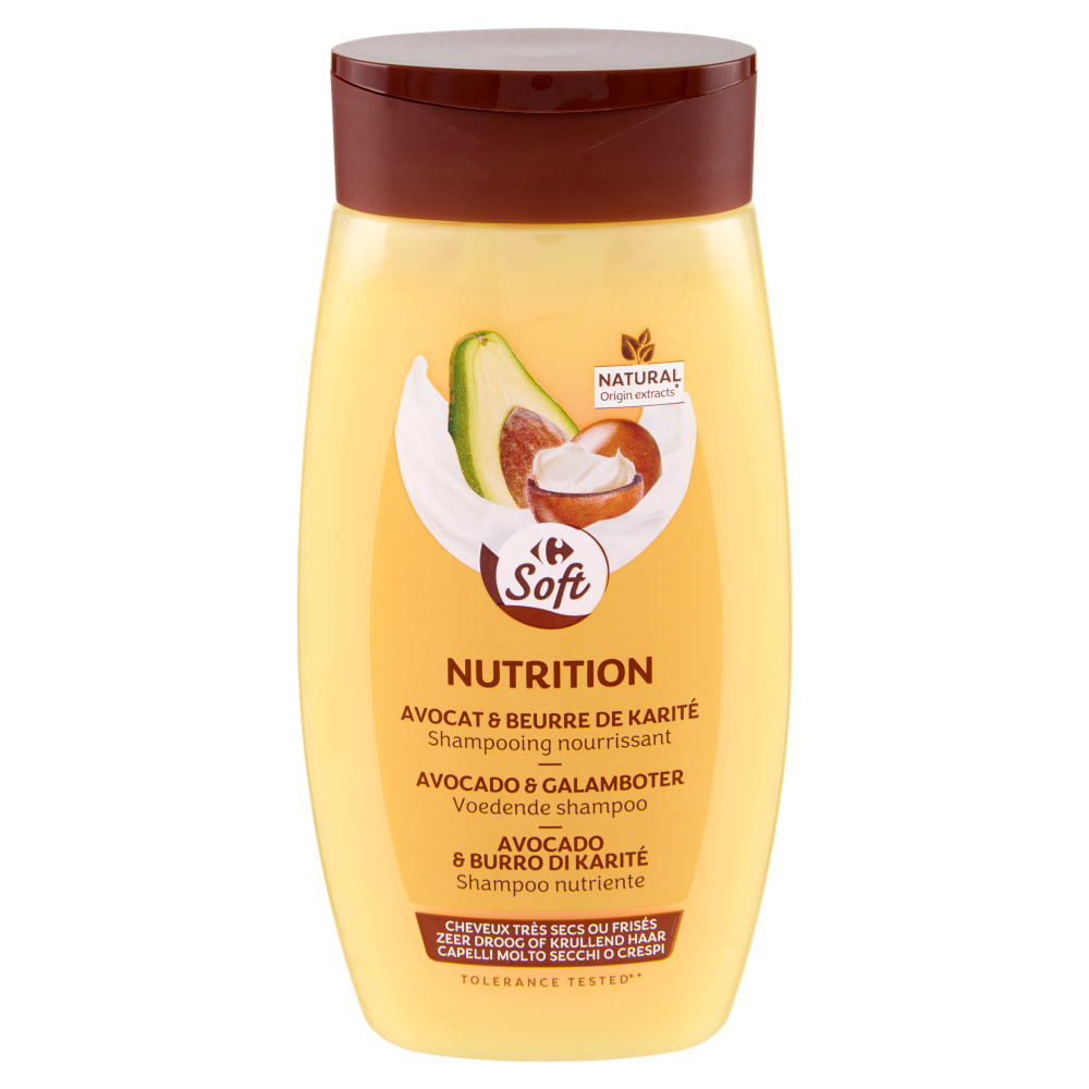 Carrefour Soft Nutrition Avocado & Burro di Karitè Shampoo nutriente 250 ml