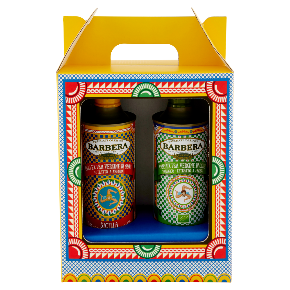Barbera Olio Extra Vergine Oliva Sicilia IGP+Olio Extra Vergine Oliva Biologico Sicilia IGP 2x500ml