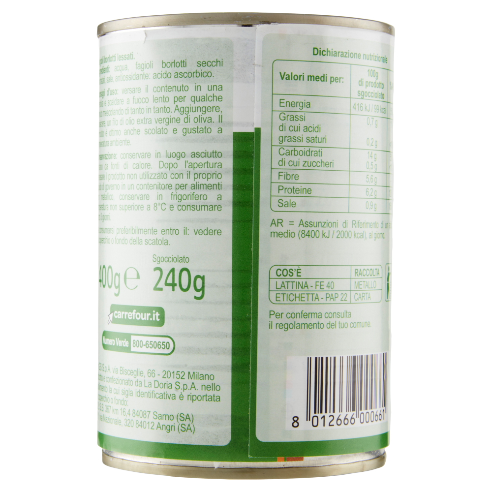 Carrefour Classic Borlotti 400 g