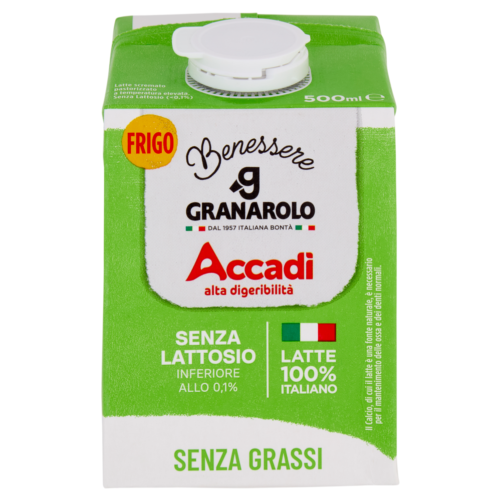 Granarolo Benessere Accadì Senza Lattosio Senza Grassi 500 ml