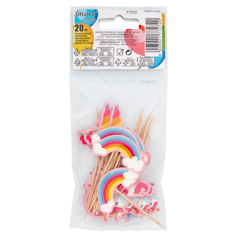 Smart Party Picks Unicorno 20 pz