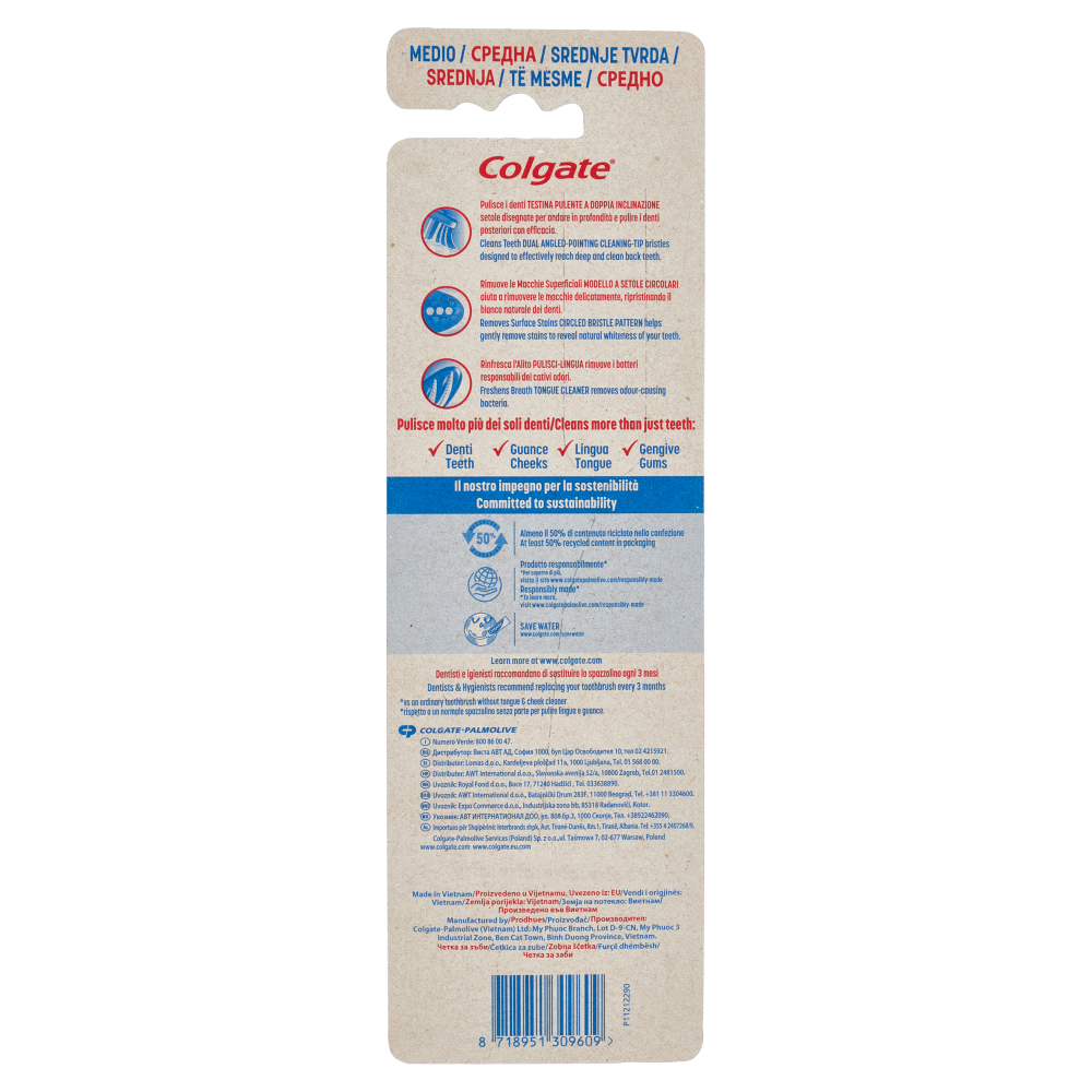 Colgate spazzolino Triple Action, medio, 2 pezzi